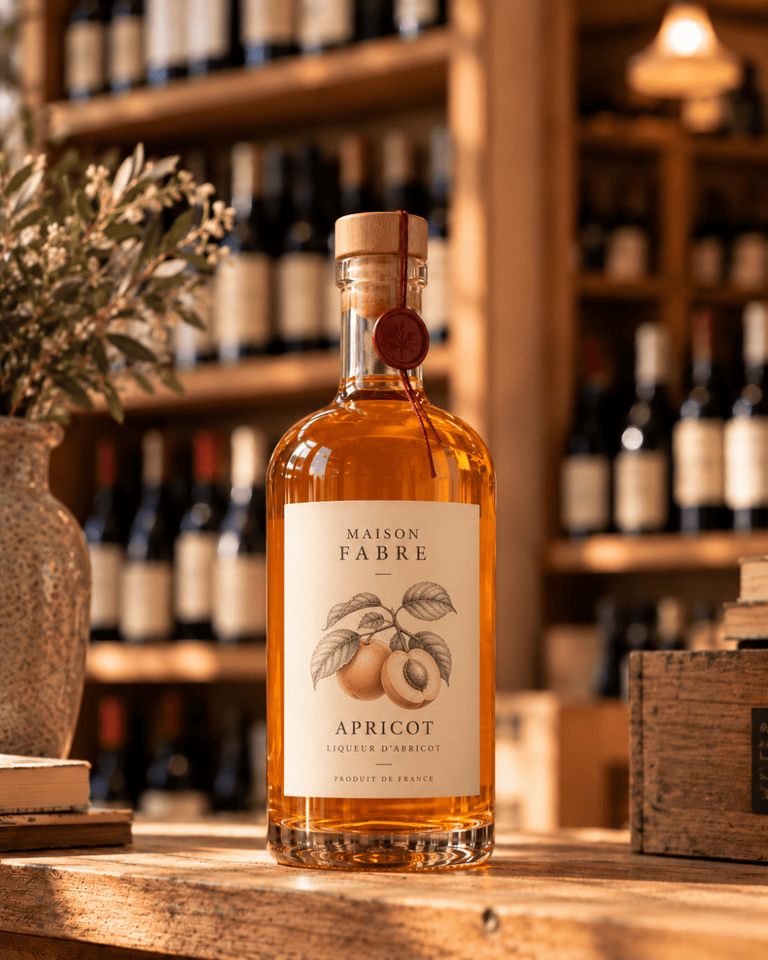 Bottle of Maison Fabre « Apricot » fruit liqueur