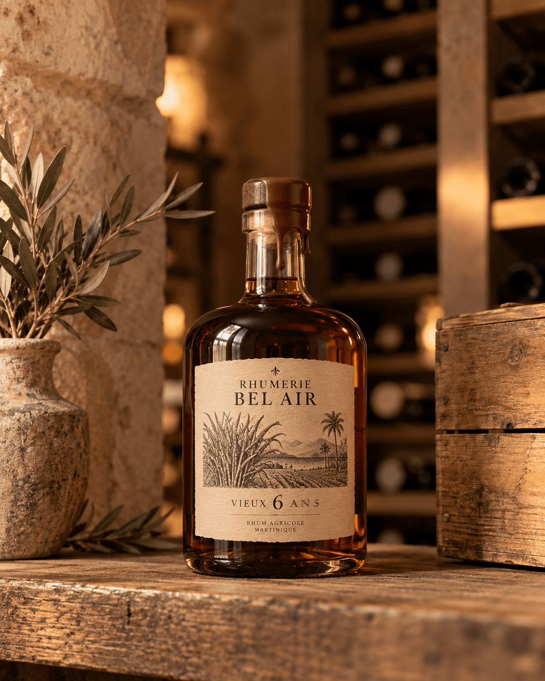 Bottle of Rhumerie Bel Air « Vieux 6 ans » aged rum