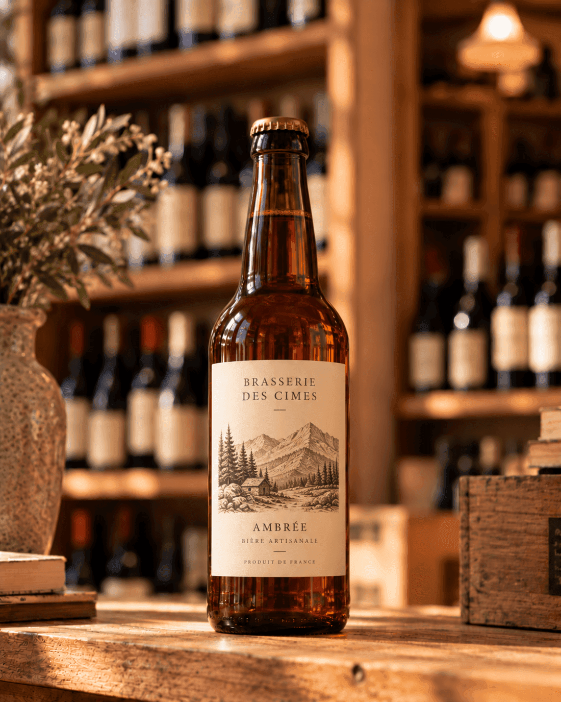 Bottle of Brasserie des Cimes « Ambrée » amber ale