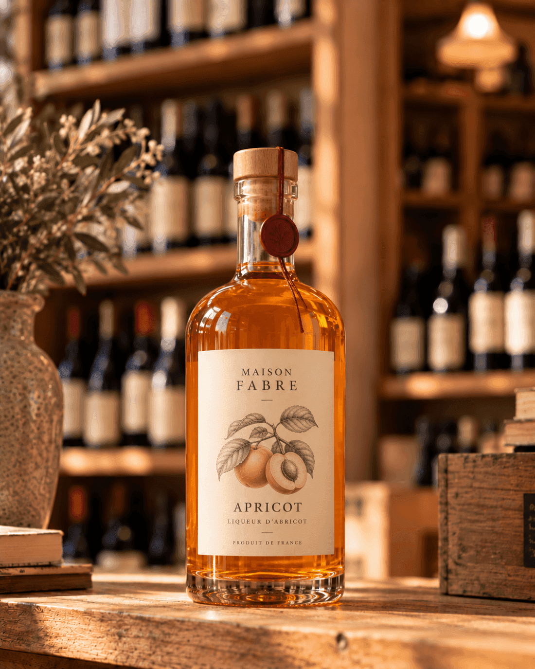 Bottle of Maison Fabre « Apricot » fruit liqueur